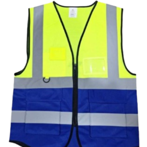 سترة سلامة اصفر ازرق مع عاكس - مهندسين
