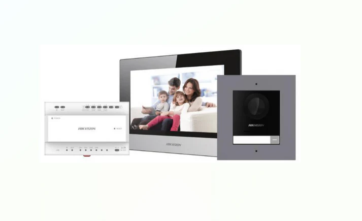 انتركوم 2 أسلاك | جرس بكاميرا مع موزع | هايكفيجن DS-KIS702Y-P