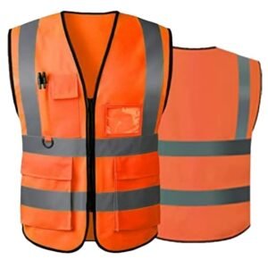 سترة بجيوب برتقالي