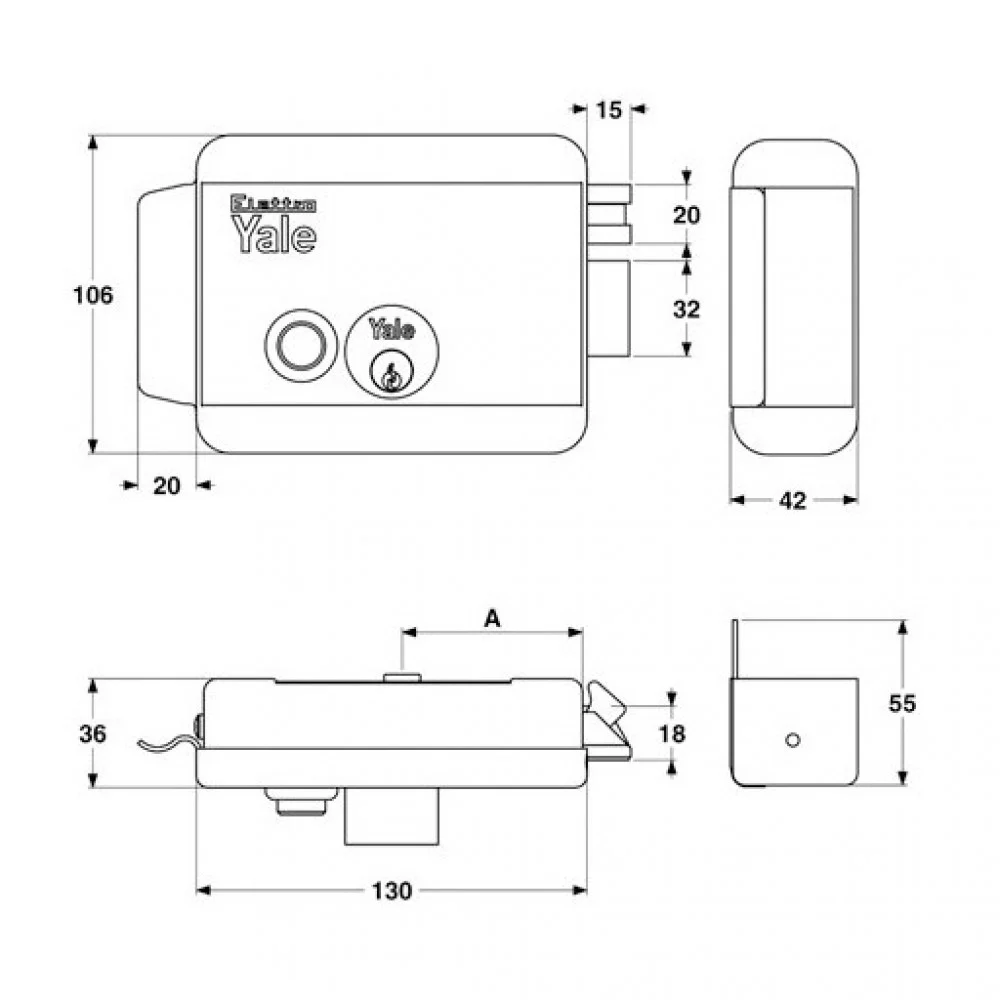 قفل باب حديد يال كهربائي ايطالي YALE - الصورة 7
