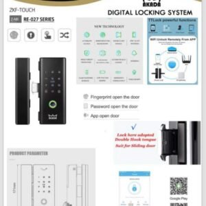 قفل باب زجاج ذكي | AKADA