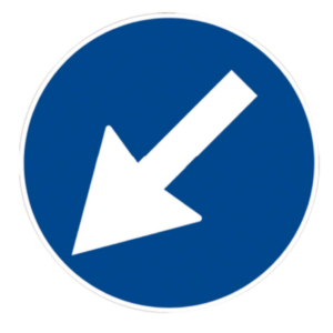 لوحة المونيوم ارشادية دائرية - سهم 60 سم * 60 سم