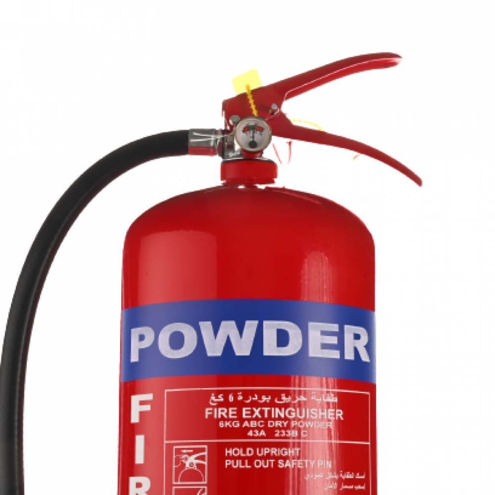 طفاية حريق بودرة حجم 6 كيلو مثالية لمكافحة جميع أنواع الحرائق 6KG Dry Powde Fire Extinguisher - الصورة 3
