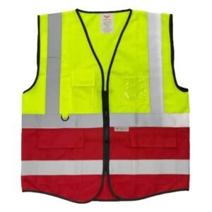 سترة بجيوب لونين ( أصفر + أحمر )