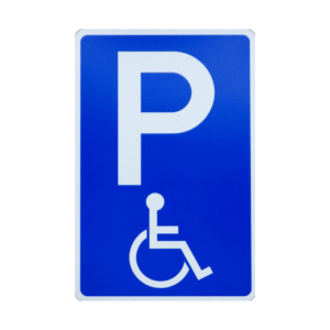 لوحة موقف ذوي احتياجات خاصة, بلاستيك لاصق