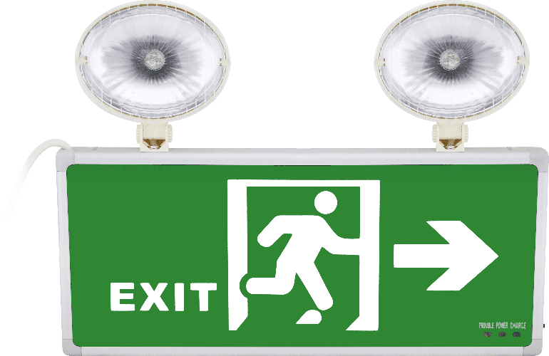 لوحة إرشادية بكشاف إضاءة